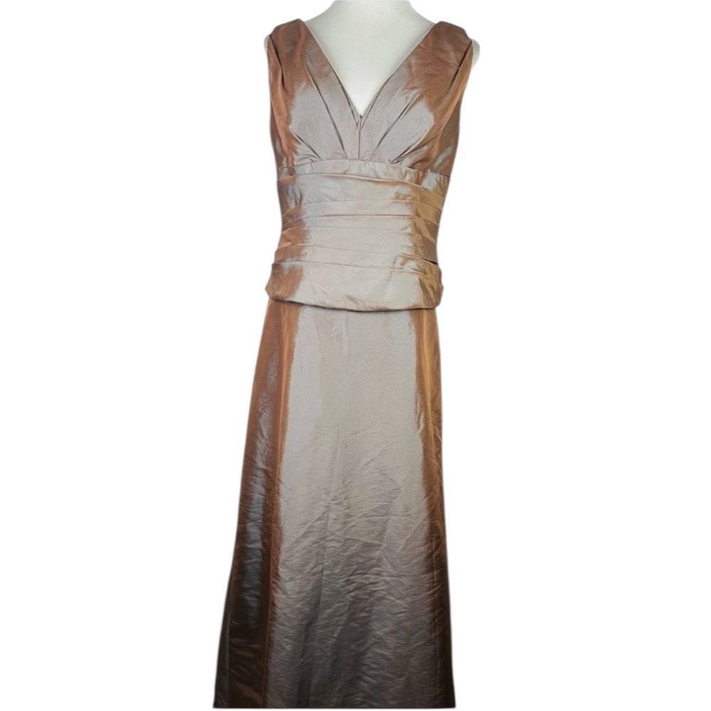 Vintage WTOO by Waters & Waters Metallic Brown Skirt Set - Size 14